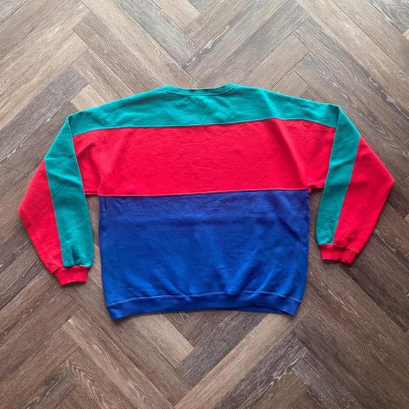 Lacoste Sweatshirt in Blue/Red/Green Size L - Picture 6 of 6